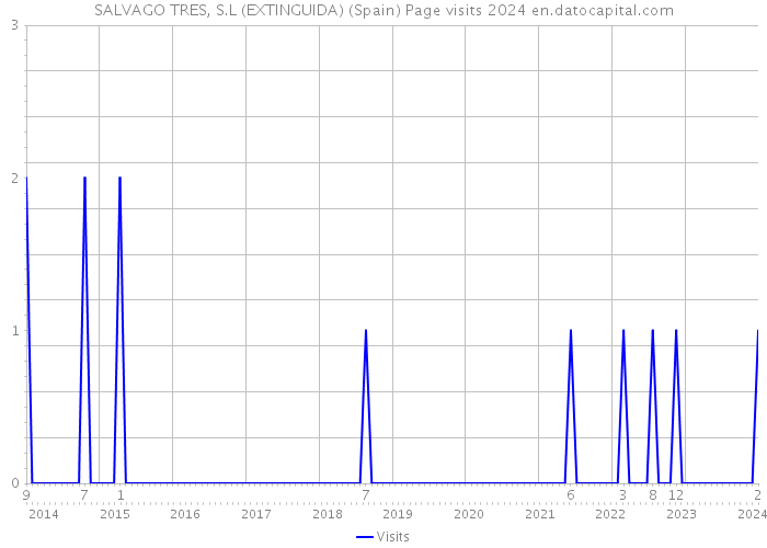SALVAGO TRES, S.L (EXTINGUIDA) (Spain) Page visits 2024 