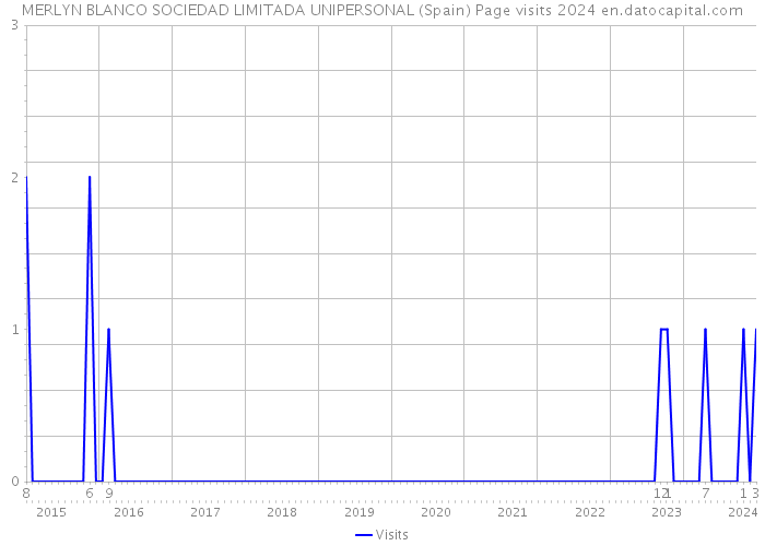 MERLYN BLANCO SOCIEDAD LIMITADA UNIPERSONAL (Spain) Page visits 2024 