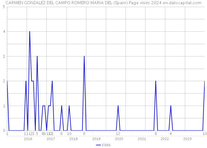 CARMEN GONZALEZ DEL CAMPO ROMERO MARIA DEL (Spain) Page visits 2024 