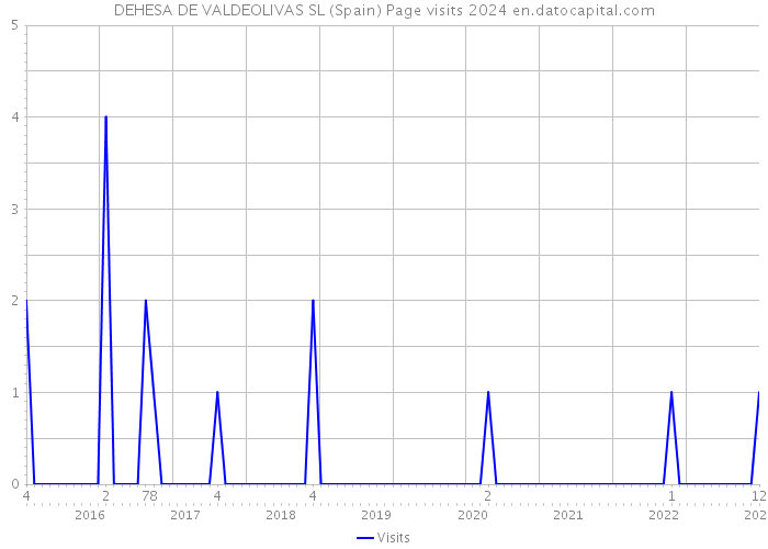 DEHESA DE VALDEOLIVAS SL (Spain) Page visits 2024 