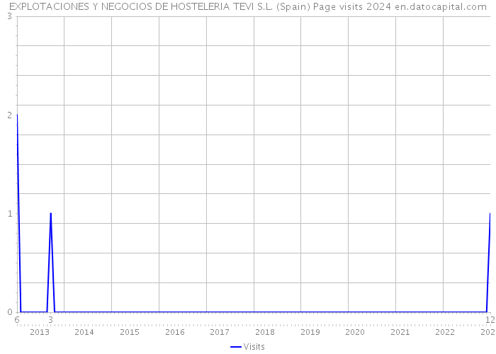 EXPLOTACIONES Y NEGOCIOS DE HOSTELERIA TEVI S.L. (Spain) Page visits 2024 