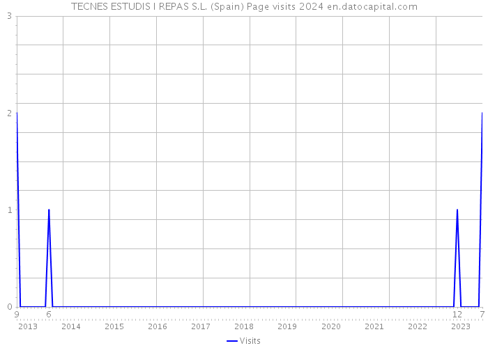 TECNES ESTUDIS I REPAS S.L. (Spain) Page visits 2024 