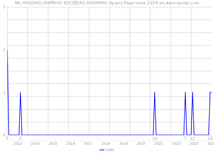ML HOLDING UNIPRIVO SOCIEDAD ANONIMA (Spain) Page visits 2024 