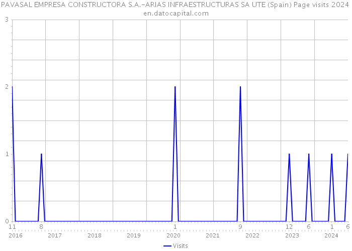 PAVASAL EMPRESA CONSTRUCTORA S.A.-ARIAS INFRAESTRUCTURAS SA UTE (Spain) Page visits 2024 