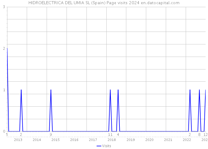 HIDROELECTRICA DEL UMIA SL (Spain) Page visits 2024 