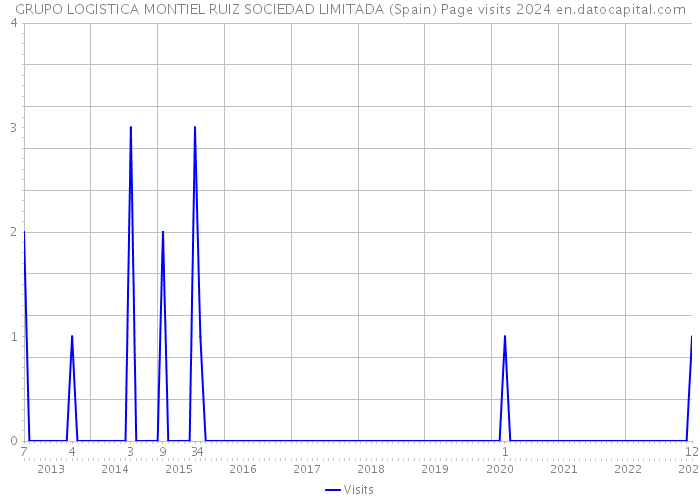 GRUPO LOGISTICA MONTIEL RUIZ SOCIEDAD LIMITADA (Spain) Page visits 2024 