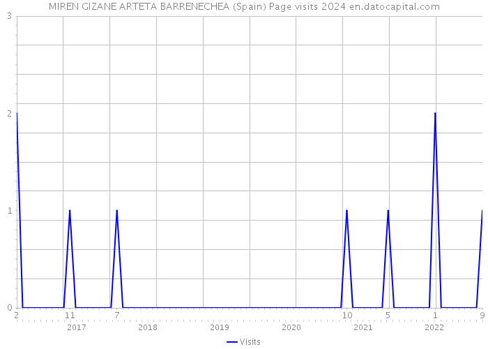 MIREN GIZANE ARTETA BARRENECHEA (Spain) Page visits 2024 