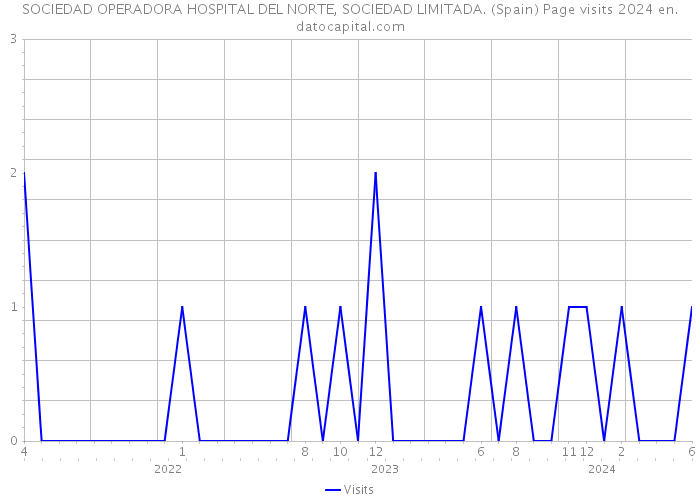SOCIEDAD OPERADORA HOSPITAL DEL NORTE, SOCIEDAD LIMITADA. (Spain) Page visits 2024 