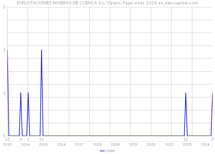 EXPLOTACIONES MINERAS DE CUENCA S.L. (Spain) Page visits 2024 