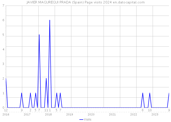 JAVIER MAGUREGUI PRADA (Spain) Page visits 2024 