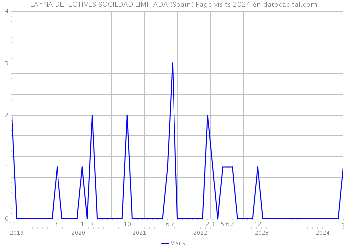 LAYNA DETECTIVES SOCIEDAD LIMITADA (Spain) Page visits 2024 