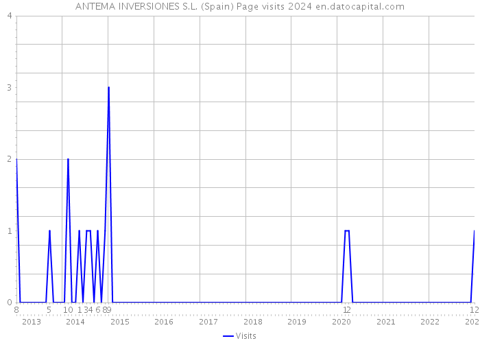 ANTEMA INVERSIONES S.L. (Spain) Page visits 2024 