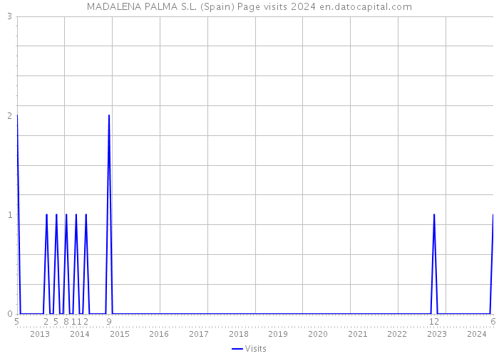 MADALENA PALMA S.L. (Spain) Page visits 2024 