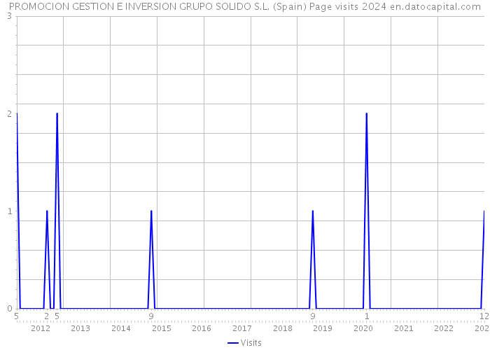 PROMOCION GESTION E INVERSION GRUPO SOLIDO S.L. (Spain) Page visits 2024 