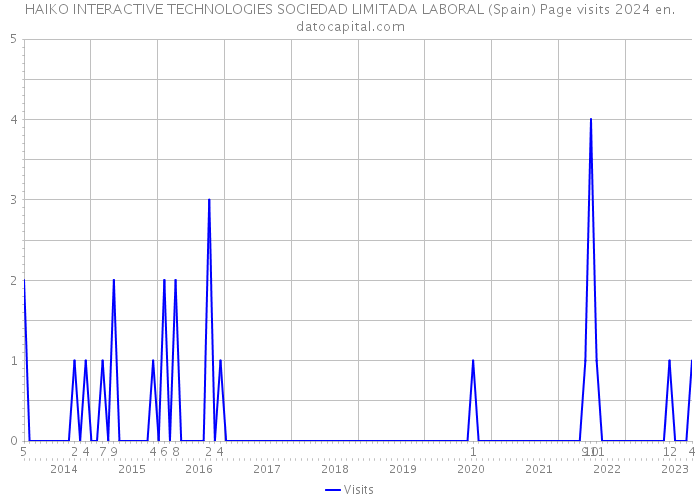 HAIKO INTERACTIVE TECHNOLOGIES SOCIEDAD LIMITADA LABORAL (Spain) Page visits 2024 