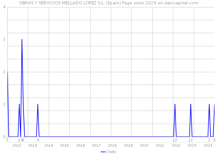 OBRAS Y SERVICIOS MELLADO LOPEZ S.L. (Spain) Page visits 2024 