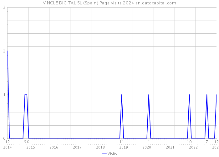 VINCLE DIGITAL SL (Spain) Page visits 2024 