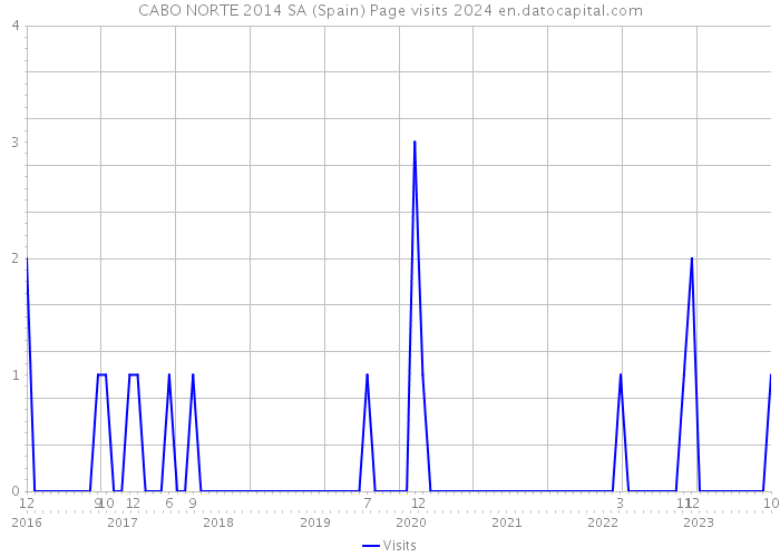 CABO NORTE 2014 SA (Spain) Page visits 2024 