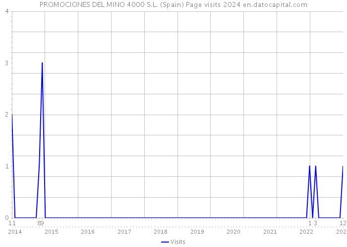 PROMOCIONES DEL MINO 4000 S.L. (Spain) Page visits 2024 