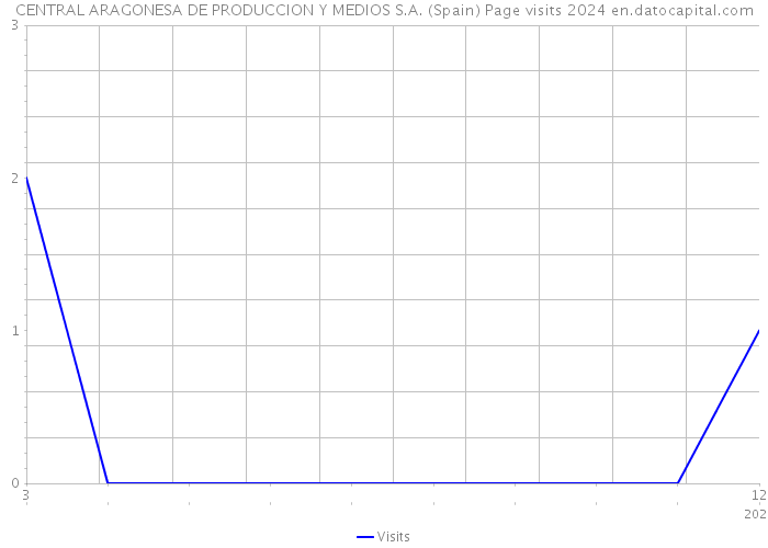 CENTRAL ARAGONESA DE PRODUCCION Y MEDIOS S.A. (Spain) Page visits 2024 