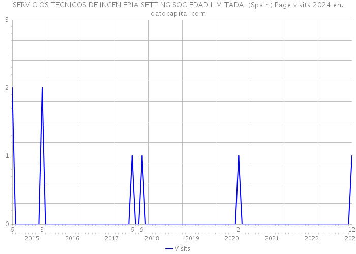 SERVICIOS TECNICOS DE INGENIERIA SETTING SOCIEDAD LIMITADA. (Spain) Page visits 2024 