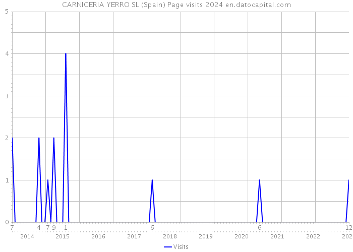 CARNICERIA YERRO SL (Spain) Page visits 2024 