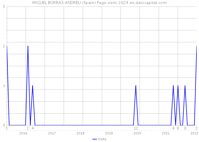 MIGUEL BORRAS ANDREU (Spain) Page visits 2024 