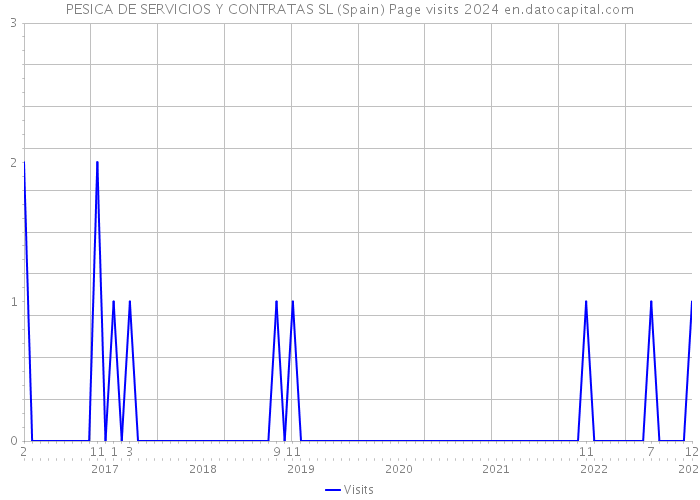 PESICA DE SERVICIOS Y CONTRATAS SL (Spain) Page visits 2024 