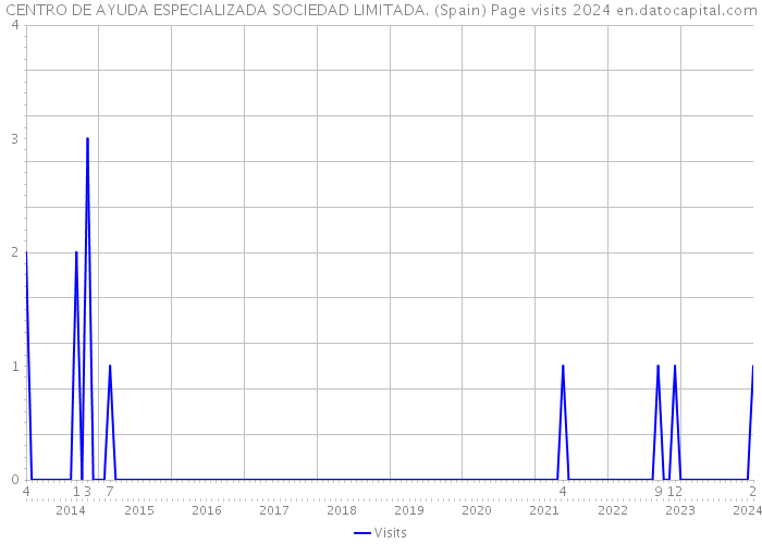 CENTRO DE AYUDA ESPECIALIZADA SOCIEDAD LIMITADA. (Spain) Page visits 2024 