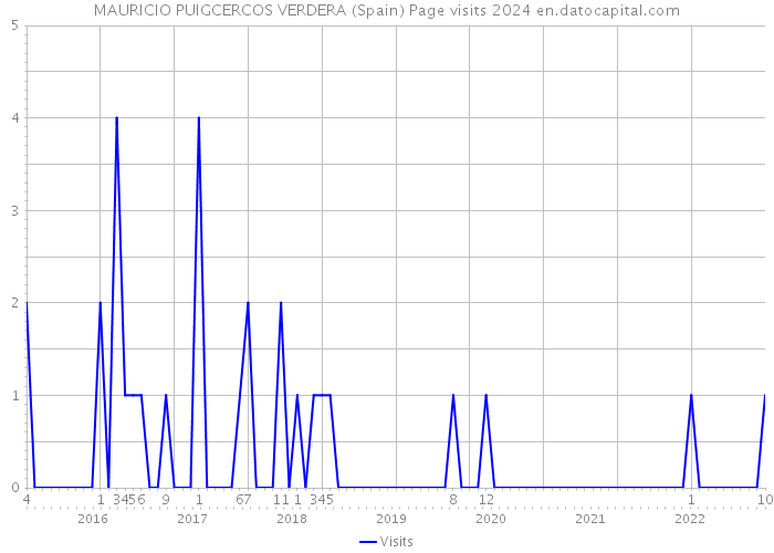 MAURICIO PUIGCERCOS VERDERA (Spain) Page visits 2024 
