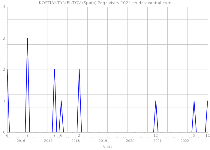 KOSTIANTYN BUTOV (Spain) Page visits 2024 