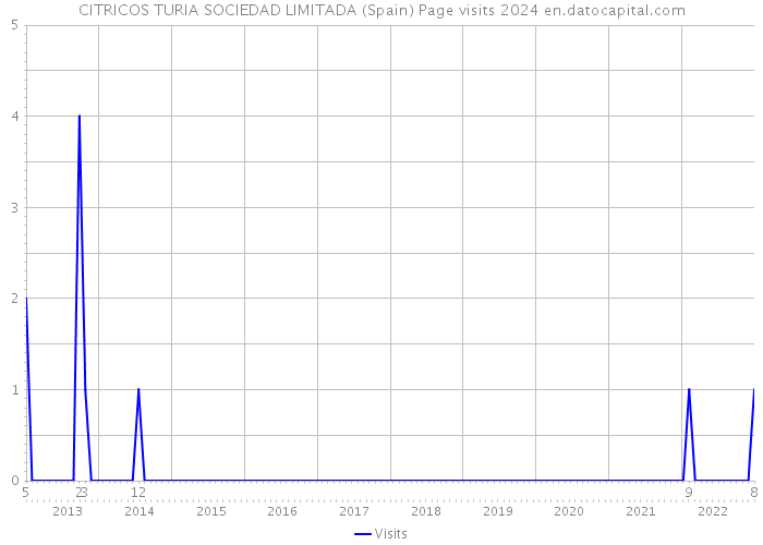 CITRICOS TURIA SOCIEDAD LIMITADA (Spain) Page visits 2024 