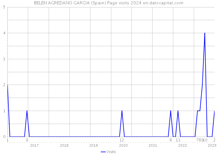 BELEN AGREDANO GARCIA (Spain) Page visits 2024 