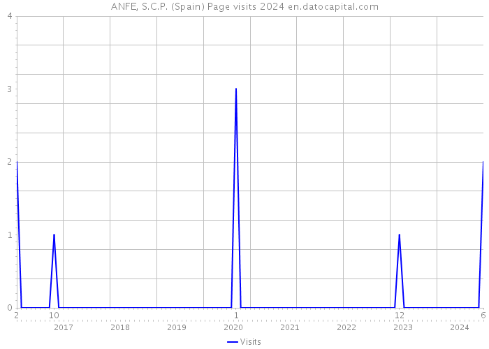 ANFE, S.C.P. (Spain) Page visits 2024 