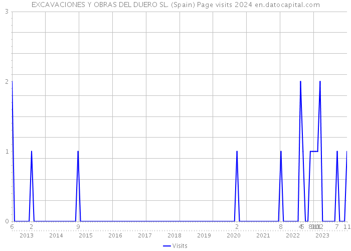 EXCAVACIONES Y OBRAS DEL DUERO SL. (Spain) Page visits 2024 