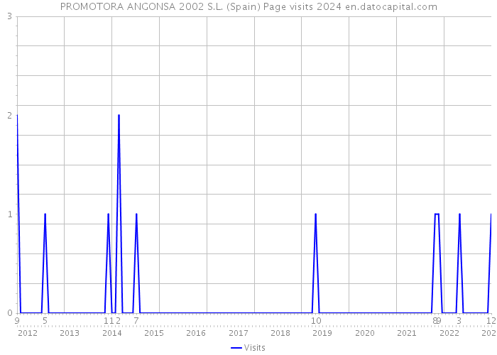 PROMOTORA ANGONSA 2002 S.L. (Spain) Page visits 2024 