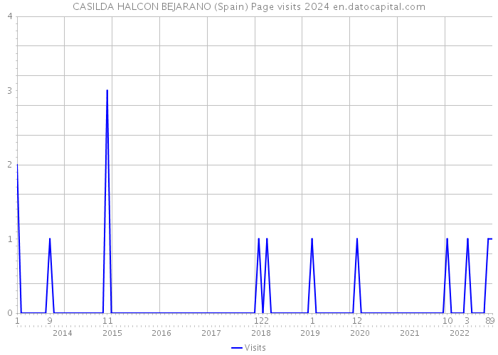 CASILDA HALCON BEJARANO (Spain) Page visits 2024 