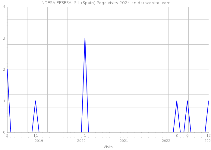 INDESA FEBESA, S.L (Spain) Page visits 2024 
