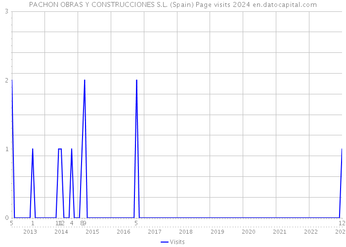 PACHON OBRAS Y CONSTRUCCIONES S.L. (Spain) Page visits 2024 