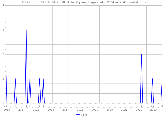 PLIEGO PEREZ SOCIEDAD LIMITADA. (Spain) Page visits 2024 