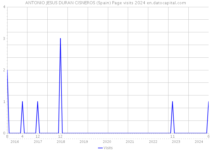 ANTONIO JESUS DURAN CISNEROS (Spain) Page visits 2024 