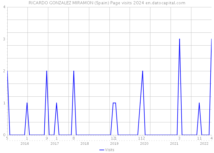 RICARDO GONZALEZ MIRAMON (Spain) Page visits 2024 