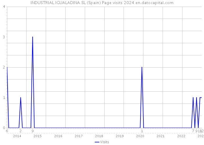 INDUSTRIAL IGUALADINA SL (Spain) Page visits 2024 