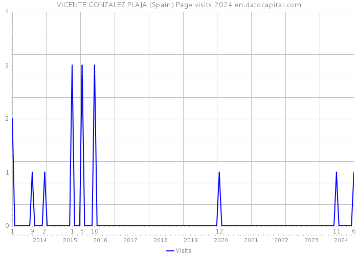 VICENTE GONZALEZ PLAJA (Spain) Page visits 2024 