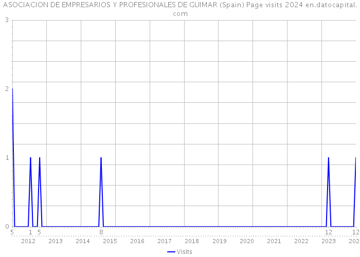 ASOCIACION DE EMPRESARIOS Y PROFESIONALES DE GUIMAR (Spain) Page visits 2024 