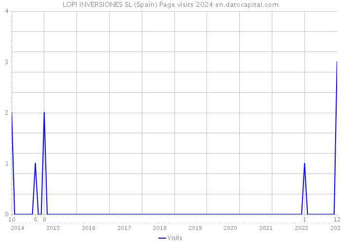 LOPI INVERSIONES SL (Spain) Page visits 2024 