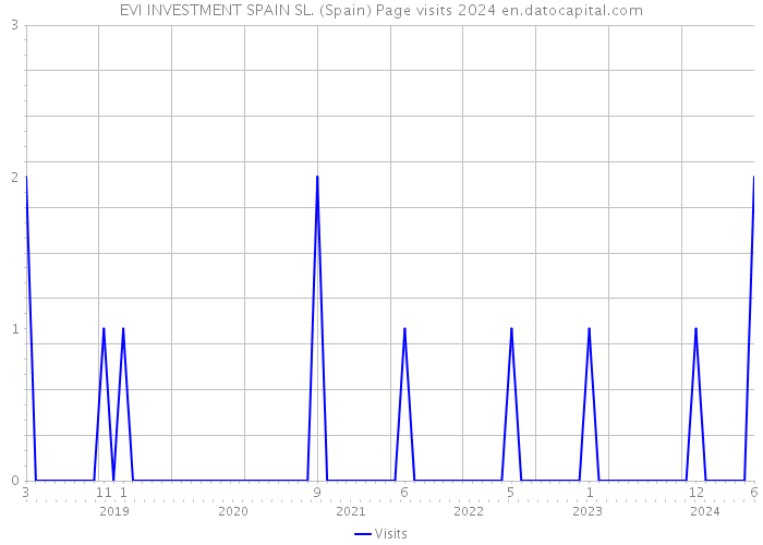 EVI INVESTMENT SPAIN SL. (Spain) Page visits 2024 