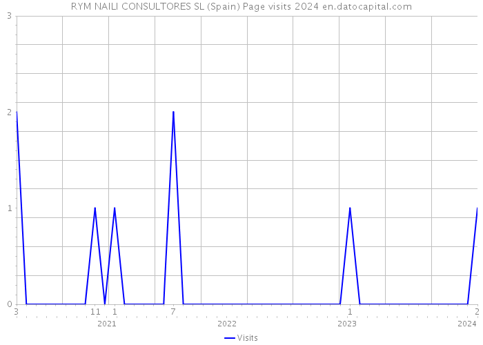 RYM NAILI CONSULTORES SL (Spain) Page visits 2024 