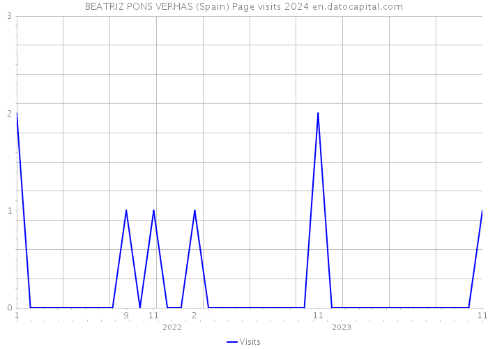 BEATRIZ PONS VERHAS (Spain) Page visits 2024 