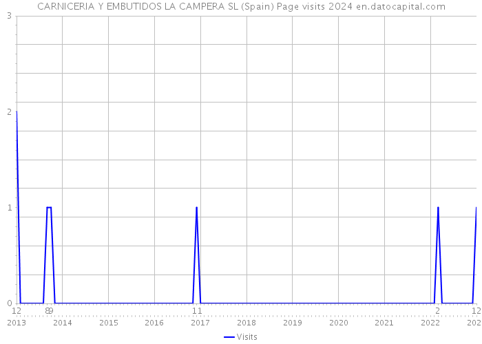 CARNICERIA Y EMBUTIDOS LA CAMPERA SL (Spain) Page visits 2024 